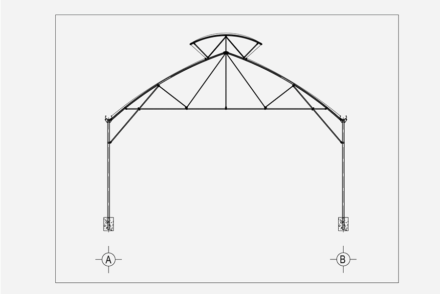 thiết kế nhà kinh 2 cửa mái